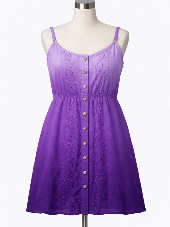 Jackpot Dresses & Skirts - NWT Jackpot Purple Button Front Mini Dress One Size Boho Rayon